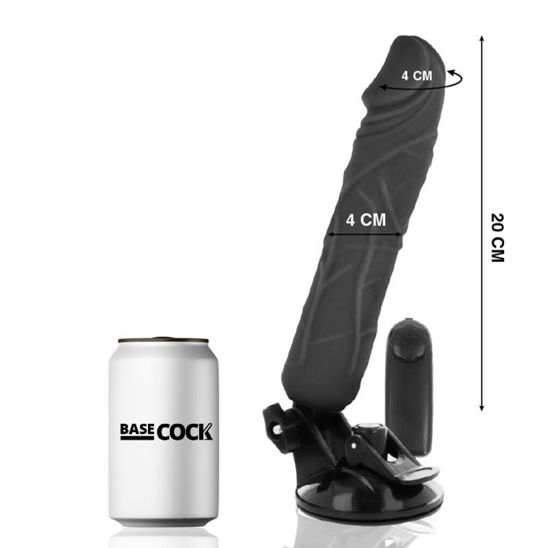 Basecock-Realistische Vibrator mit Fernbedienung in TPE 20 cm · Vibratoren (Bild 2)