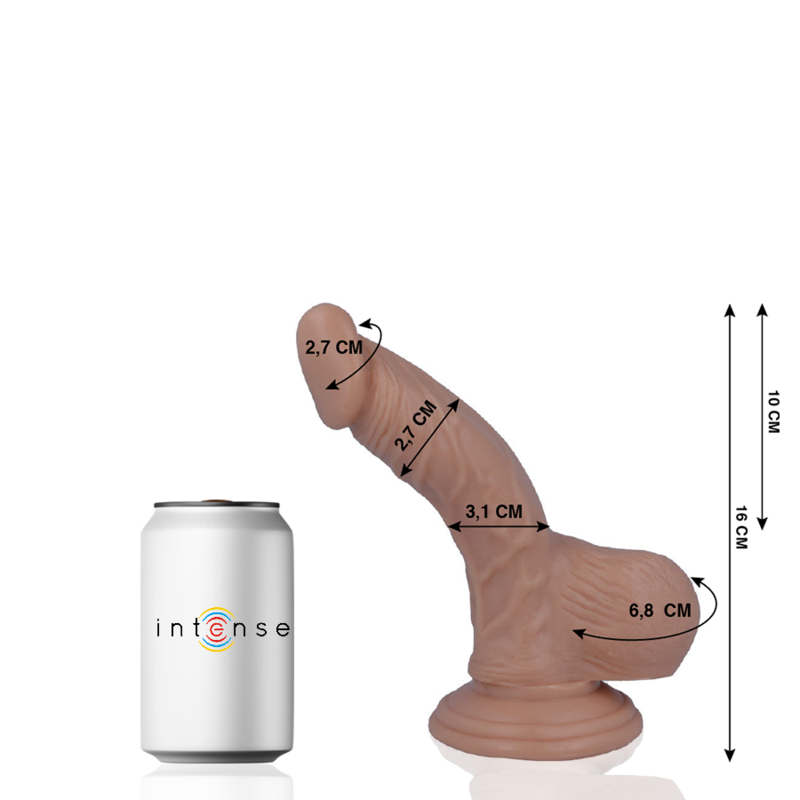 Mr. Intense Dildos-Realistischer Dildo 16 cm Ø 2.7 cm-PVC, Saugnapf