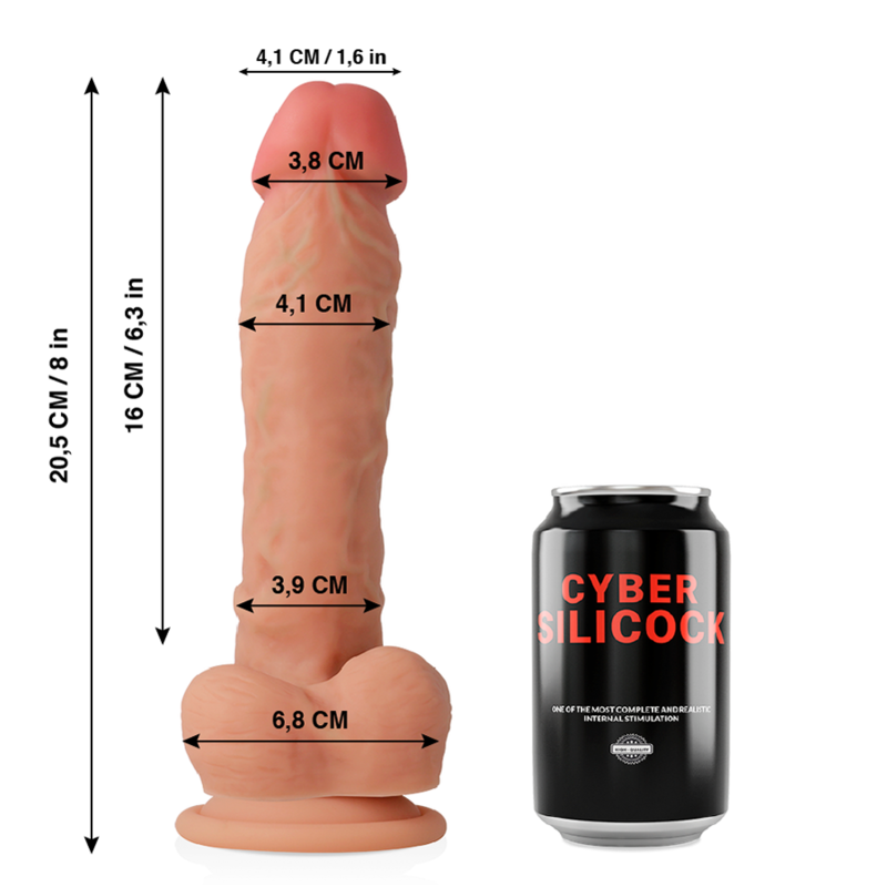 Cyber Silicock-Dildo Ultra Realistic Silikon Flüssigkeit Weich 20.5 cm · Strap-on & Harness