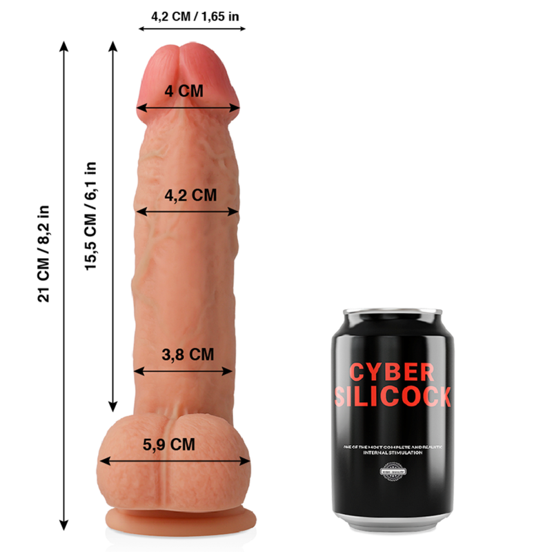 Cyber Silicock-Ultra Realist Saul in Silikon Liquid Ultra Weich · Strap-on & Harness