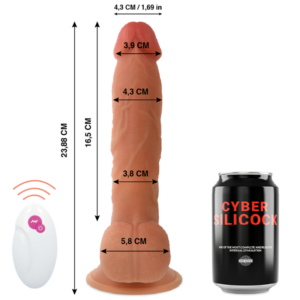 Cyber Silicock-Ultra Realist Master mit Fernbedienung 23.88 Cm · Vibratoren (Bild 2)