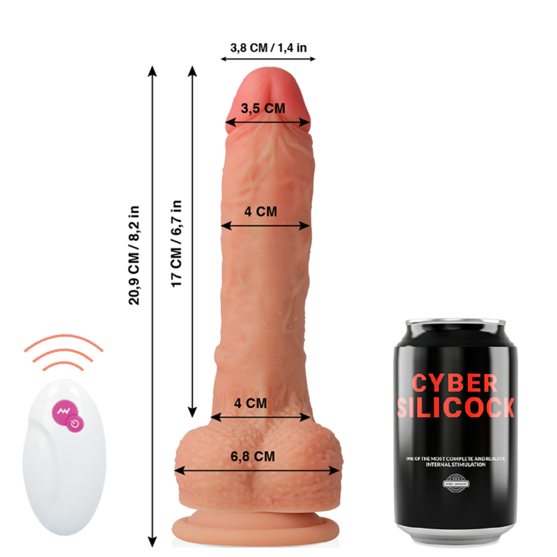 Cyber Silicock-Remote Control Realistic Master Huck 20.9 cm · Vibratoren (Bild 2)