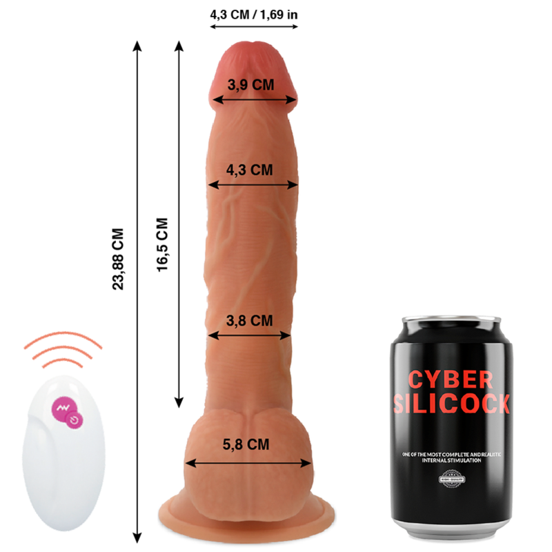 Cyber Silicock-Remote Kontrolle realistisch Mr John 23.88 cm -o- 4.3 cm · Vibratoren (Bild 5)