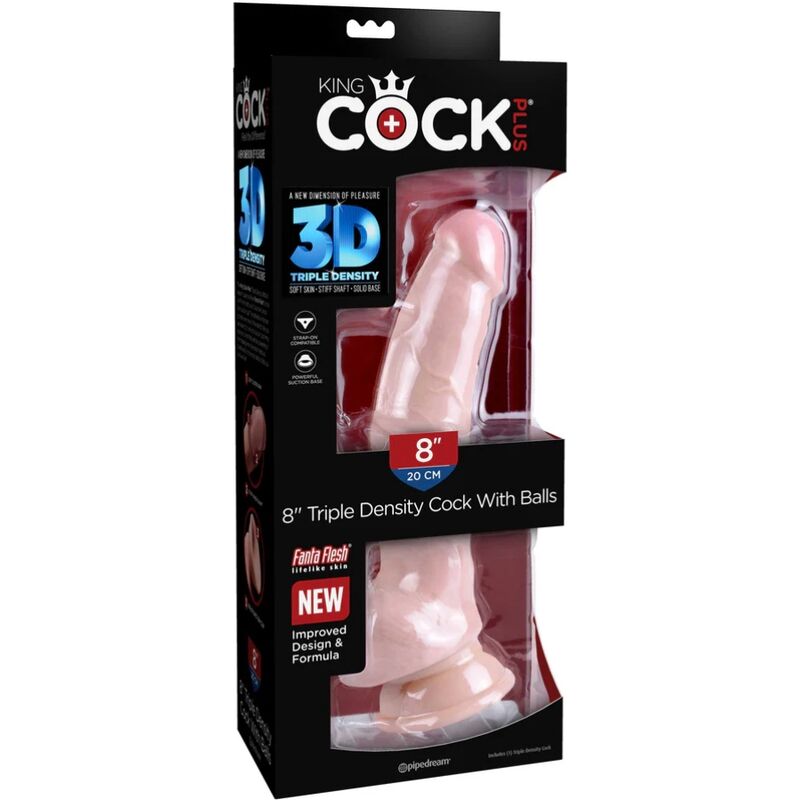 King Cock-Dildo in Triple Dichte 18.4 cm-Saugnapf · Sextoys (Bild 2)