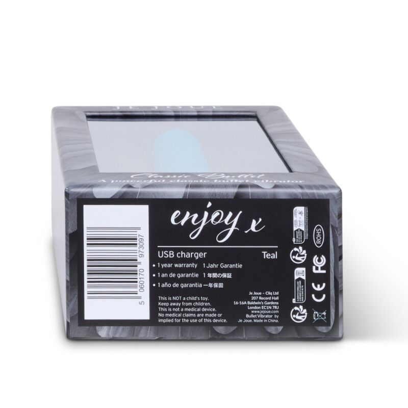Je Joue-Bullet Classic Türkis-Silikon, 5 Geschwindigkeiten, Wiederaufladbar, USB · Vibratoren (Bild 6)