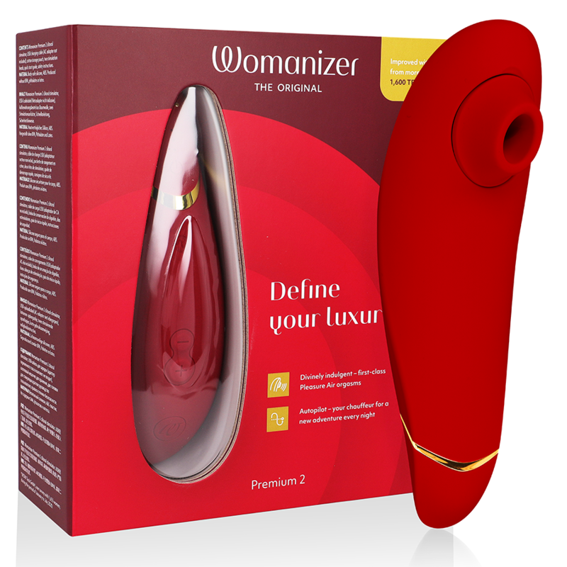 Womanizer-Premium 2 Stimulator der Klitoris Bordo-Silikon, 12 · Vibratoren