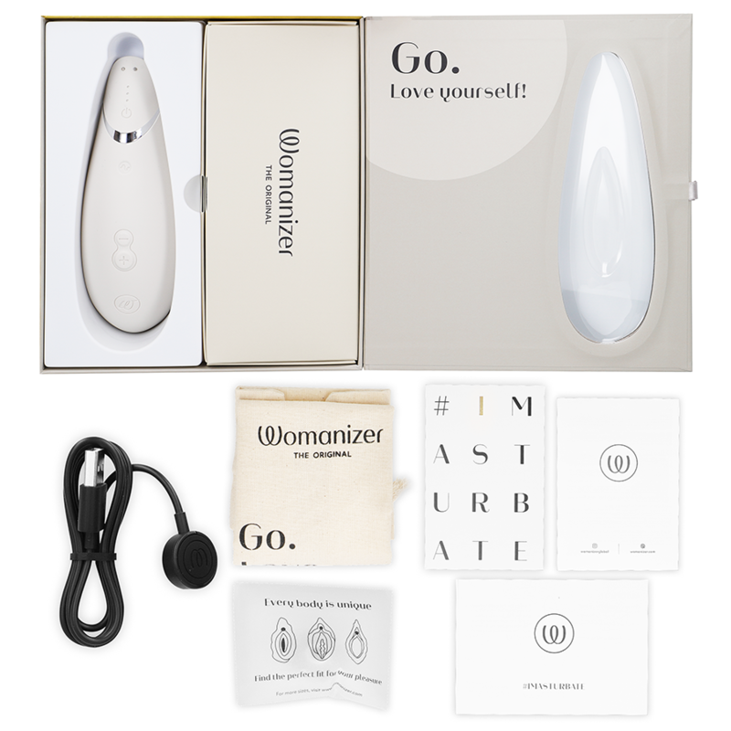 Womanizer-Premium 2 Stimulator Klitoris Warm Gray-Silikon, 12 · Vibratoren (Bild 2)