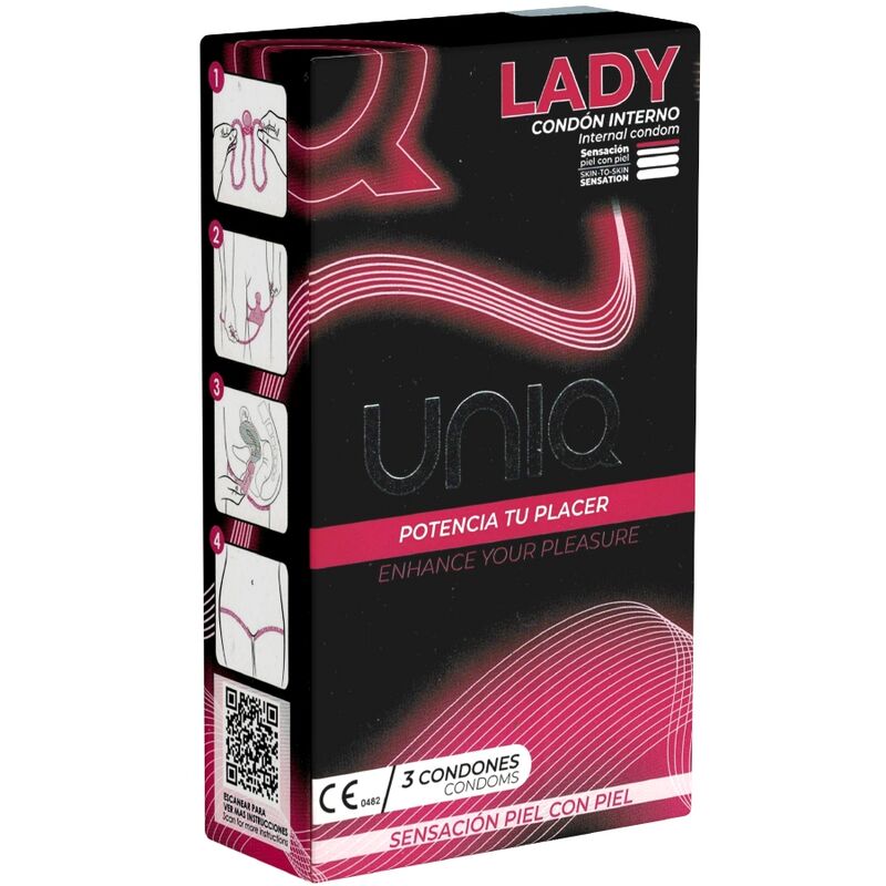 Uniq-Lady Condom latexfreier Frauenkondom mit Strumpfhose, 3 · Kondome