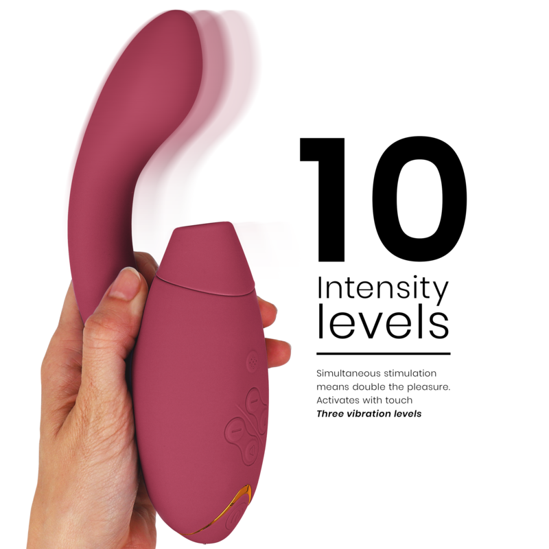 Womanizer-Duo 2 Stimulator Bordeaux-10 Geschwindigkeiten, Wiederaufladbar, USB · Vibratoren (Bild 10)