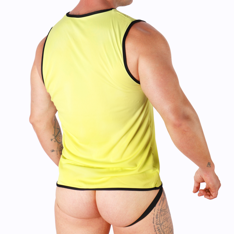 Macho Underwear-T-Shirt Gelb · Herrenunterwäsche (Bild 4)