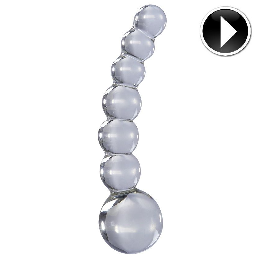 Icicles-Nr. 66 Masseur Transparent-Flasche · Spielzeug aus Glas & Metall (Bild 2)