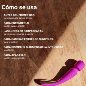 Lelo-Smart Medium Wand 2 Ocean Blue Massagegerät-Silikon, 10 Geschwindigkeiten · Vibratoren (Bild 6)