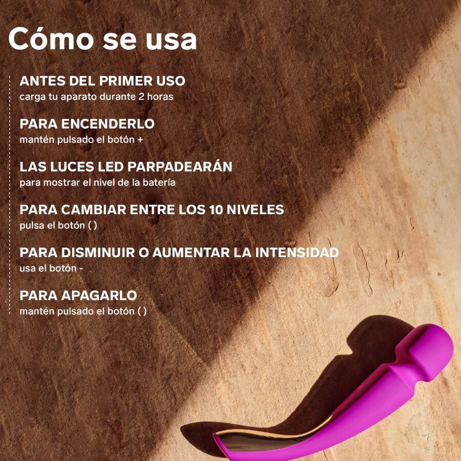 Lelo-Smart Medium Wand 2 Ocean Blue Massagegerät-Silikon, 10 Geschwindigkeiten · Vibratoren (Bild 6)