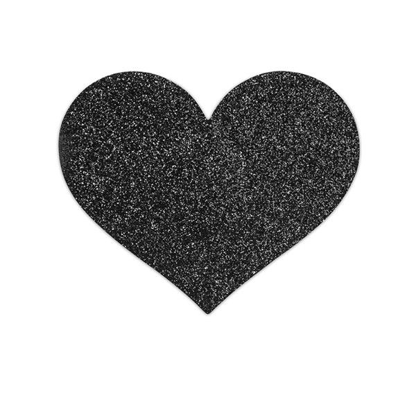 Bijoux Flash Collection-Indiscrets Flash Black Heart Nipple Cuts