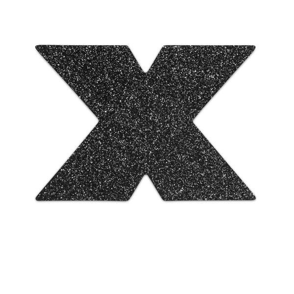Bijoux Flash Collection-Flash Cross Schwarz Selbstklebende Nippel-Cover