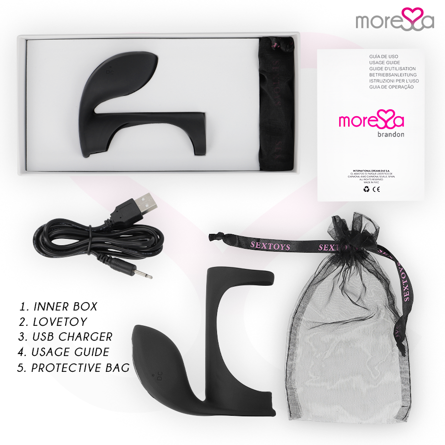 Moressa-Brandon Ring Vibrator mit Penishülle-Silikon, 7 Geschwindigkeiten · Sextoys (Bild 5)
