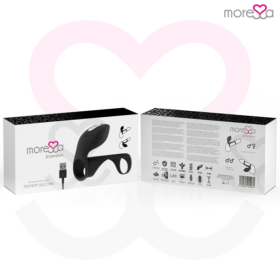 Moressa-Brandon Ring Vibrator mit Penishülle-Silikon, 7 Geschwindigkeiten · Sextoys (Bild 6)