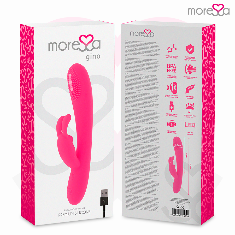 Moressa-Gino Premium Silikon-7 Geschwindigkeiten Vibrator Wiederaufladbar · Vibratoren (Bild 8)