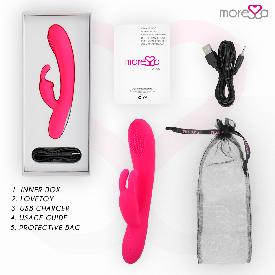 Moressa-Gino Premium Silikon-7 Geschwindigkeiten Vibrator Wiederaufladbar · Vibratoren (Bild 7)