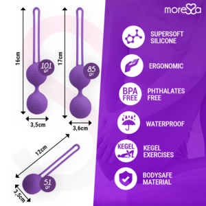 Moressa-Osian Set Liebeskugeln aus Silikon, Drehung · Sextoys (Bild 3)