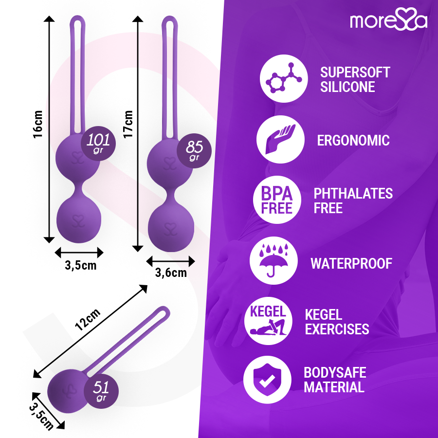 Moressa-Osian Set Liebeskugeln aus Silikon, Drehung · Sextoys (Bild 3)