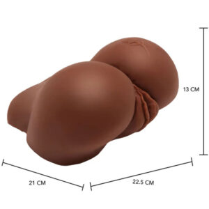 Act-Realistischer Big Ass Masturbator mit Vibrator Braun-TPR, Wasserdicht · Sextoys (Bild 3)
