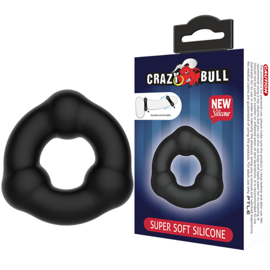 Crazy Bull-Super Soft Silikon Ring mit Nodulo-Waterproof · Sextoys (Bild 2)