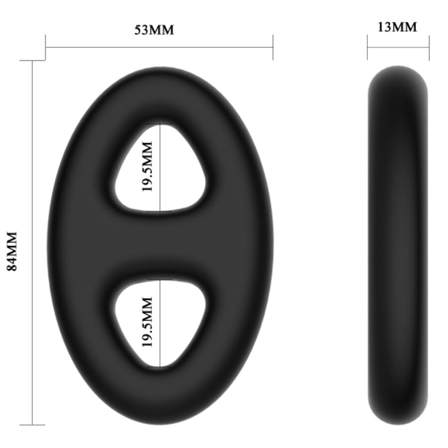 Crazy Bull-Doppel-Oval-Ring Silikon-Waterproof · Sextoys (Bild 2)