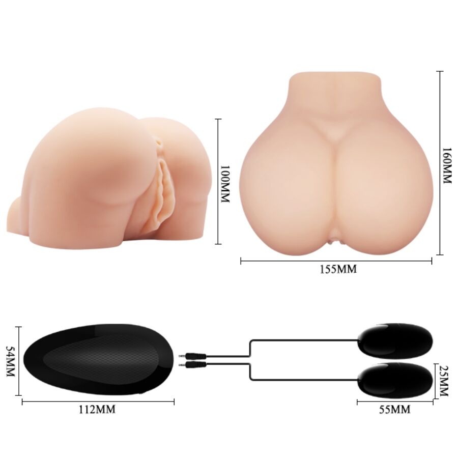 Crazy Bull-Vagina und Ano Realistisch mit Vibration Position 8-Telebedienung · Masturbatoren (Bild 8)