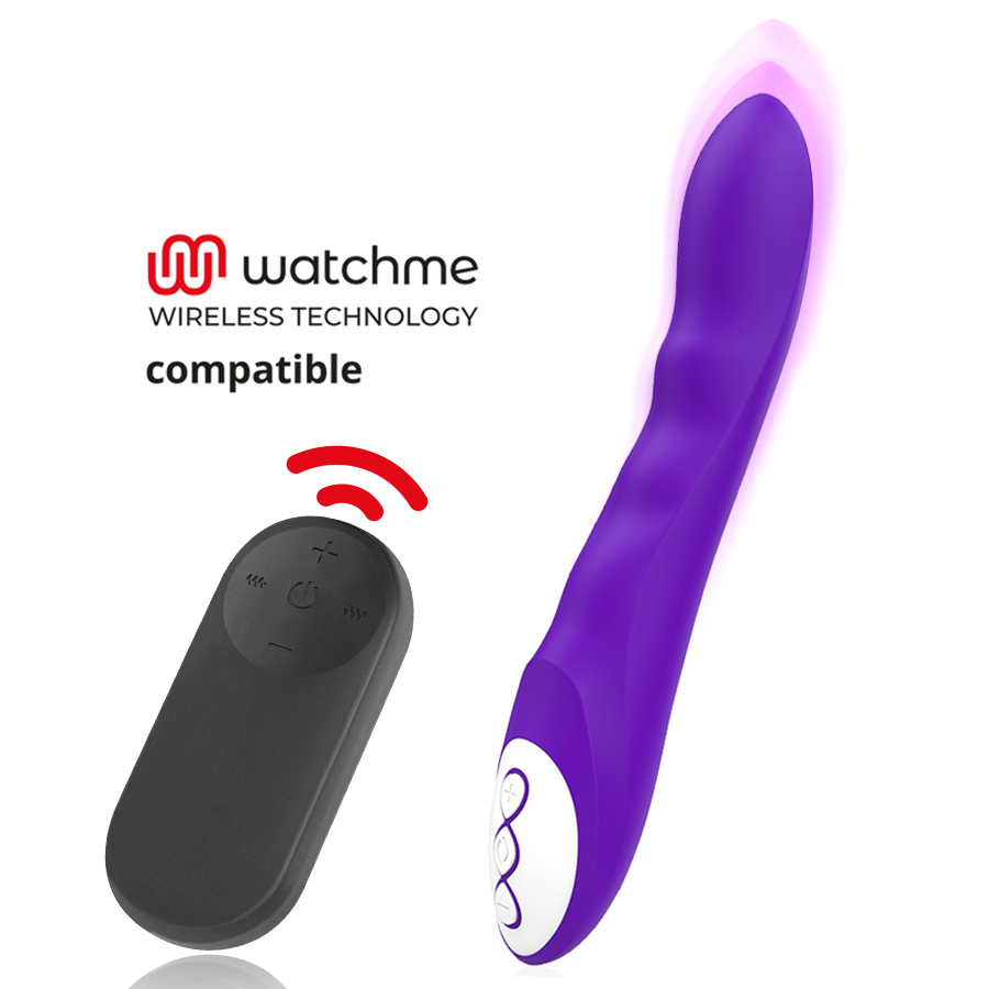 Galatea-Dante Purple Vibrator + Watchme Remote Control-Silikon · Vibratoren