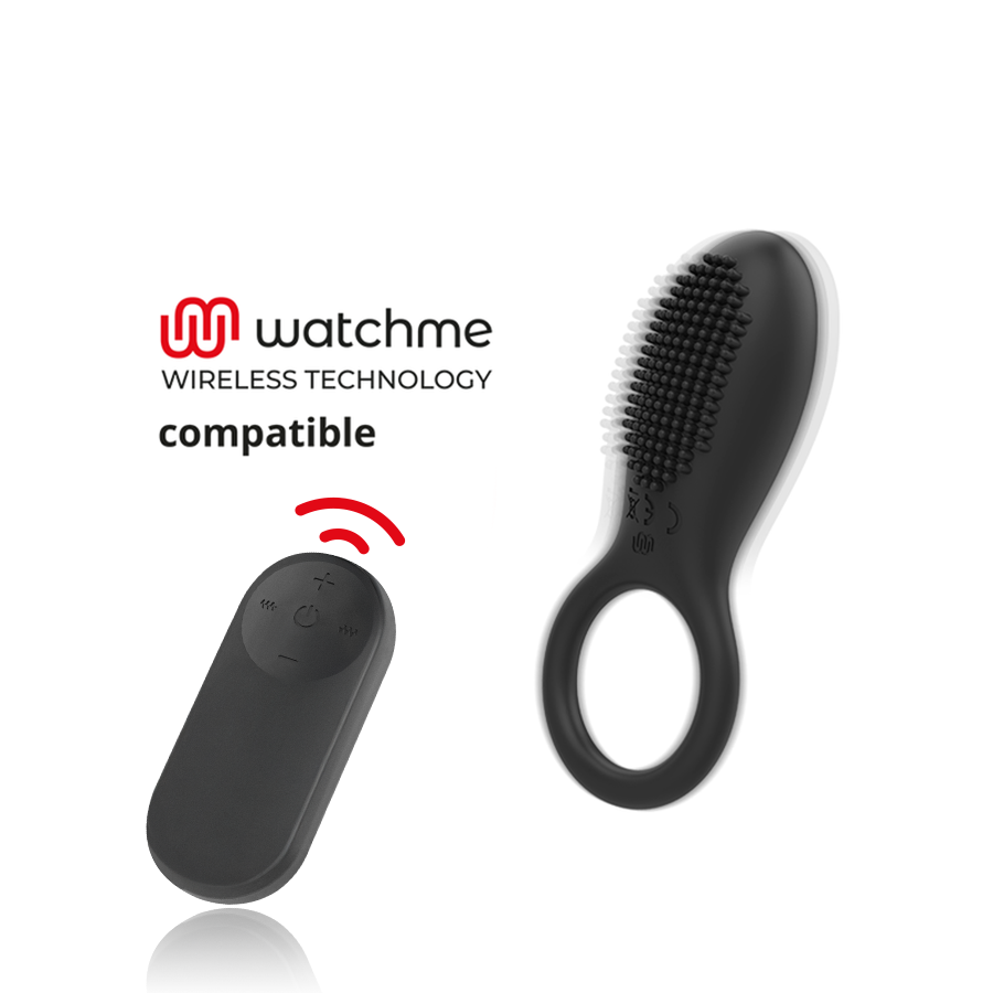 Mr. Boss-Tino Ring stimulierend + Fernbedienung Watchme-Silikon, 10 · Vibratoren