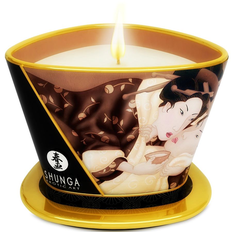 Shunga Candles-Mini Caress by Candela Massage Schokolade, 170 ml · Erotische Massage