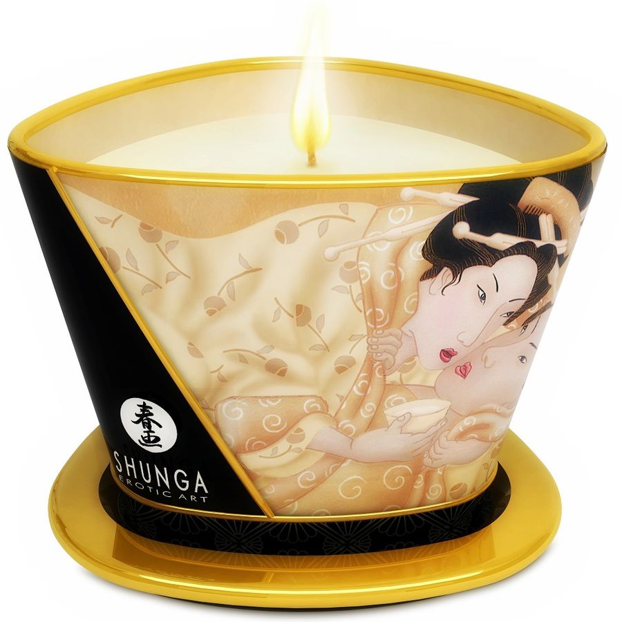 Shunga Candles-Mini Caress by Candelight Massagekerze-Vanille