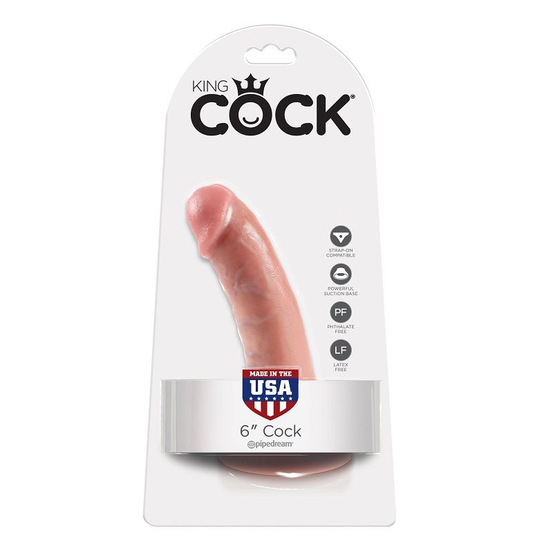 King Cock-6 Dildo Flesh 15.2 Cm-Saugnapf · Strap-on & Harness (Bild 2)