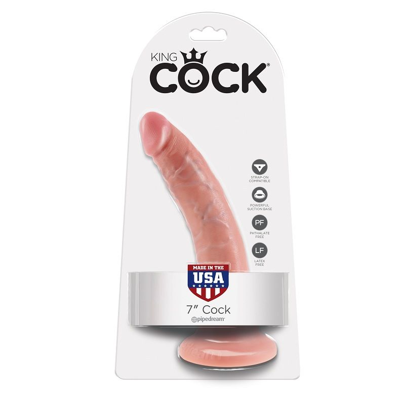King Cock-Dildo Realistisch 17.8 cm Farbe Haut-Saugnapf · Strap-on & Harness (Bild 4)