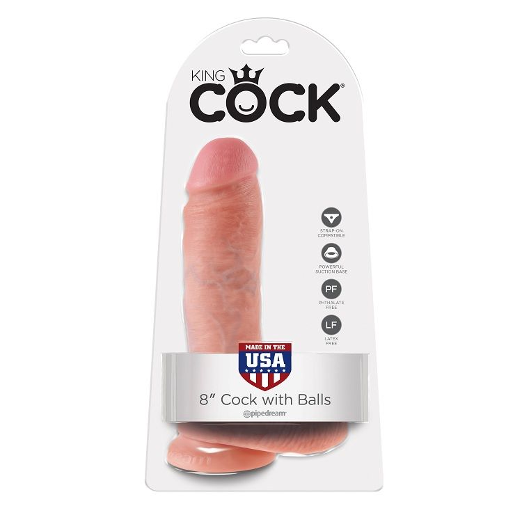King Cock-Dildo 20,3 cm Flesh mit Hoden-Saugnapf · Strap-on & Harness (Bild 3)