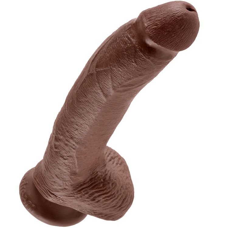 King Cock-Dildo 22.9 Cm Braun mit Hoden-Saugnapf · Strap-on & Harness (Bild 4)