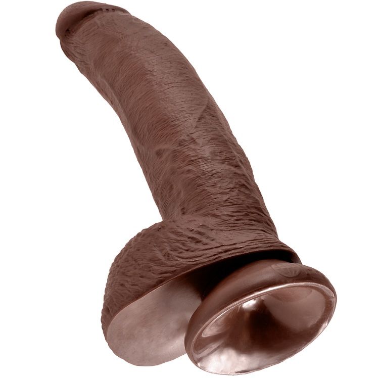 King Cock-Dildo 22.9 Cm Braun mit Hoden-Saugnapf · Strap-on & Harness (Bild 5)