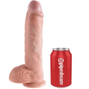 King Cock-10 Dildo Hautfarben mit Hoden 26.5 cm-Saugnapf