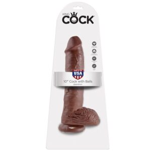 King Cock-Dildo 25.4 Cm, Braun mit Saugnapf-Test · Strap-on & Harness (Bild 4)