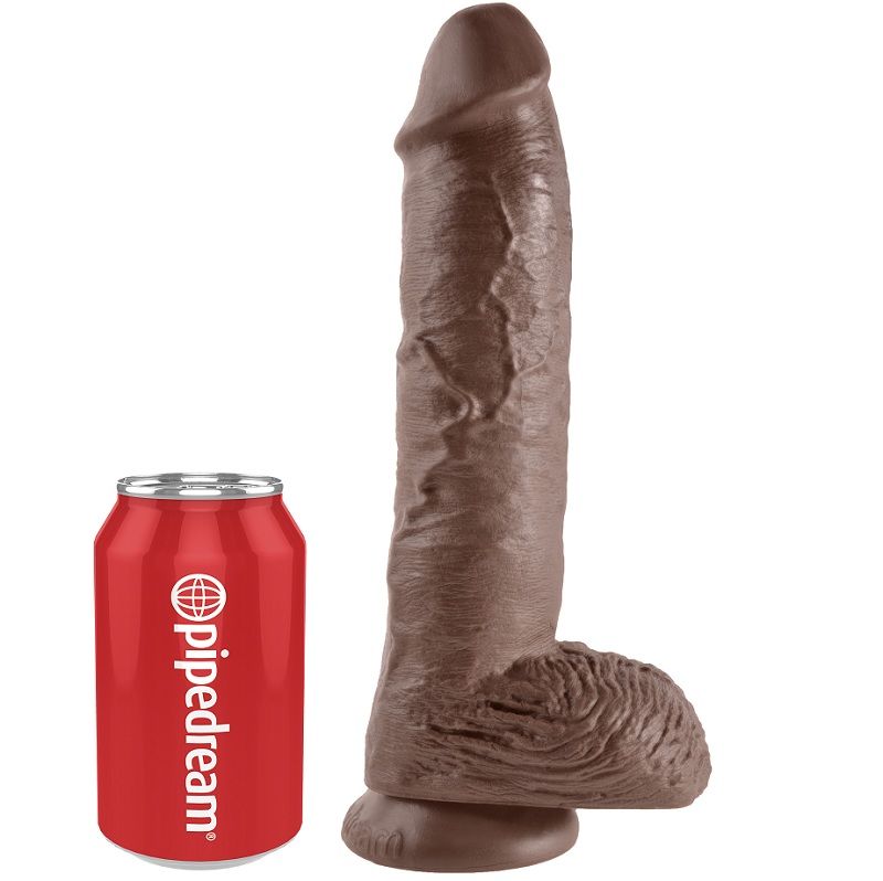 King Cock-Dildo 25.4 Cm, Braun mit Saugnapf-Test · Strap-on & Harness