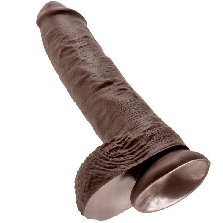 King Cock-Dildo 25.4 Cm, Braun mit Saugnapf-Test · Strap-on & Harness (Bild 2)