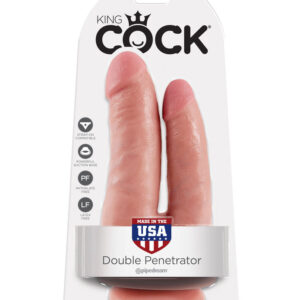 King Cock-Doppelter Beige-Saugnapf-Eindringkörper · Sextoys (Bild 3)