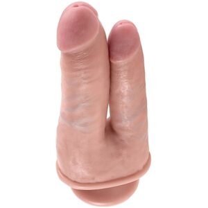 King Cock-Doppelter Beige-Saugnapf-Eindringkörper · Sextoys (Bild 5)