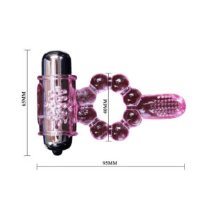 Baile For Him-10 Rhythmen Silikonring mit Rosa Vibration · Vibratoren (Bild 6)
