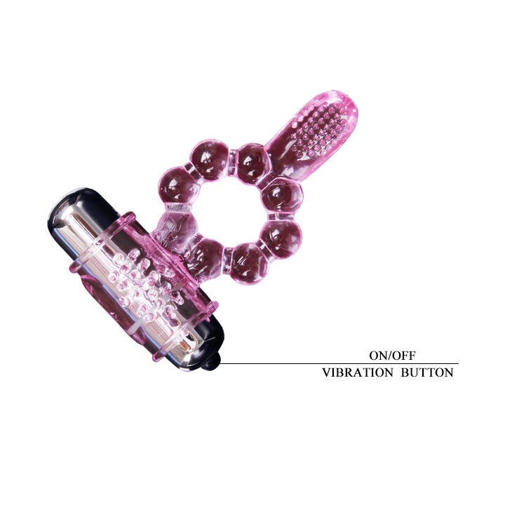 Baile For Him-10 Rhythmen Silikonring mit Rosa Vibration · Vibratoren (Bild 5)