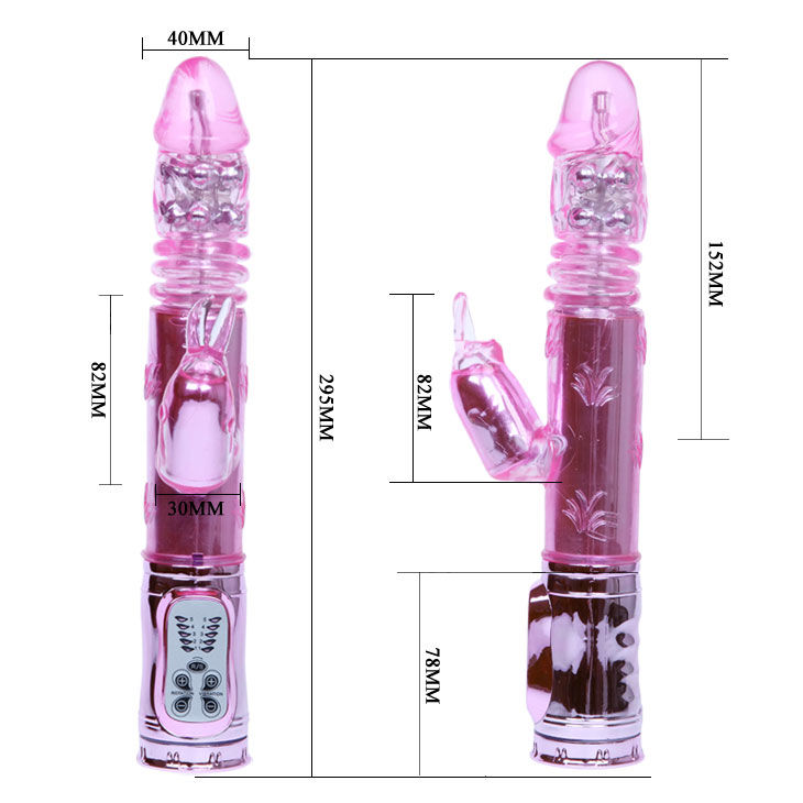 Baile Rotations-Kaninchen Taste Rosa Rampante Rotator-10 Geschwindigkeiten · Vibratoren (Bild 7)