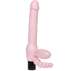Baile-Trägerloser Harness aus TPR mit Vibration und Analstimulation 25,4 cm