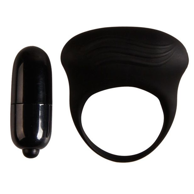 For Him-Bertram Ring Vibrator Schwarz-Silikon · Sextoys