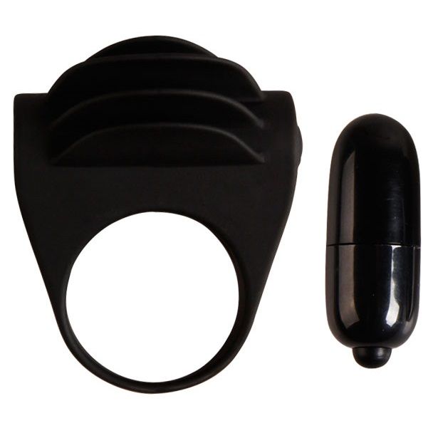 For Him-Chester Black Vibro-Penisring-Silikon